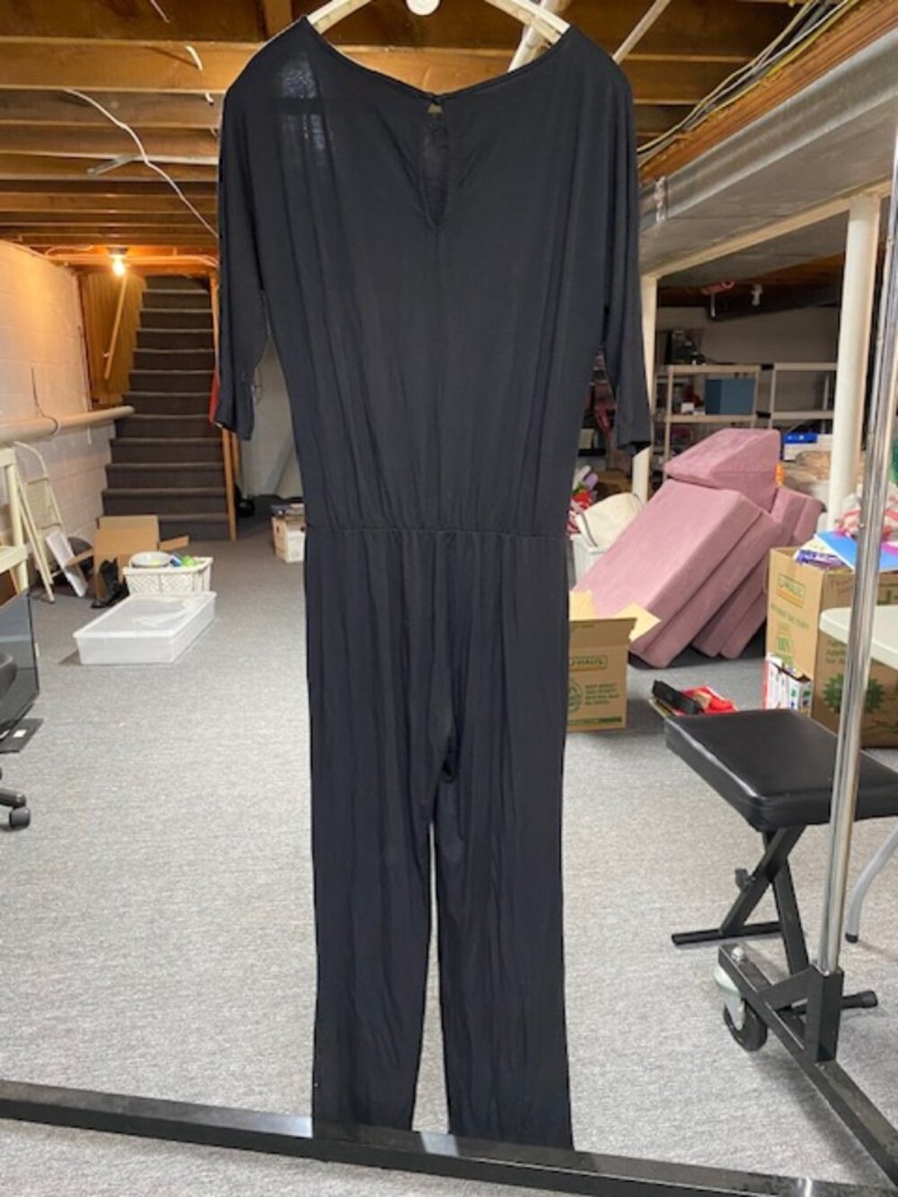 Michael Stars One-Piece- Black- Jumpsuit with 3/4 Length Sleeves and 29" inseam